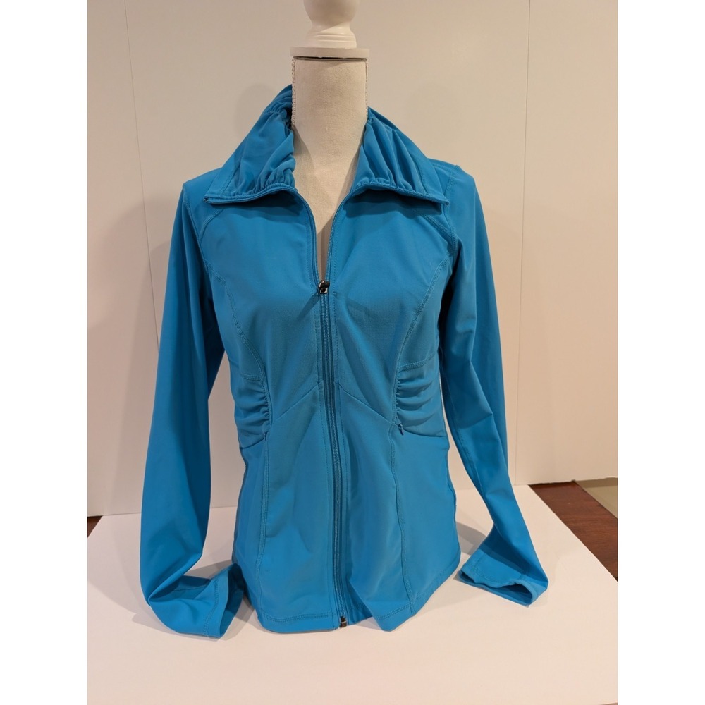 Xersion Women's Track Jacket Full Zip Lightweight Athletic Size Small Blue - Picture 2 of 13